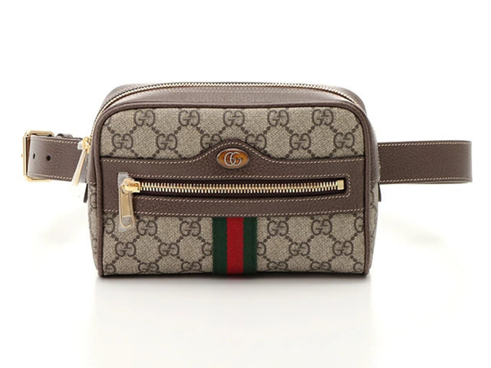 Gucci Bag Waist Crossbody Bum GG Supreme Belt Brown Beige Cream